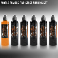 Краска World Famous Tattoo Ink FIVE-STAGE SHADING SET - 6шт